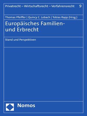 cover image of Europäisches Familien- und Erbrecht